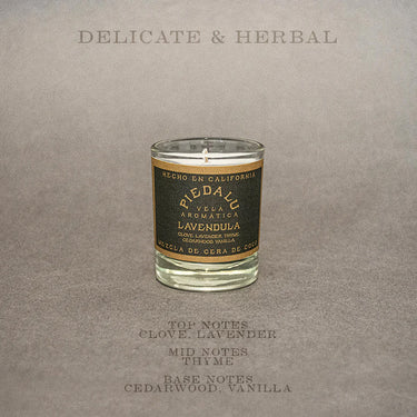 Lavendula scented candle in 3 ounce vessel - Piedalu
